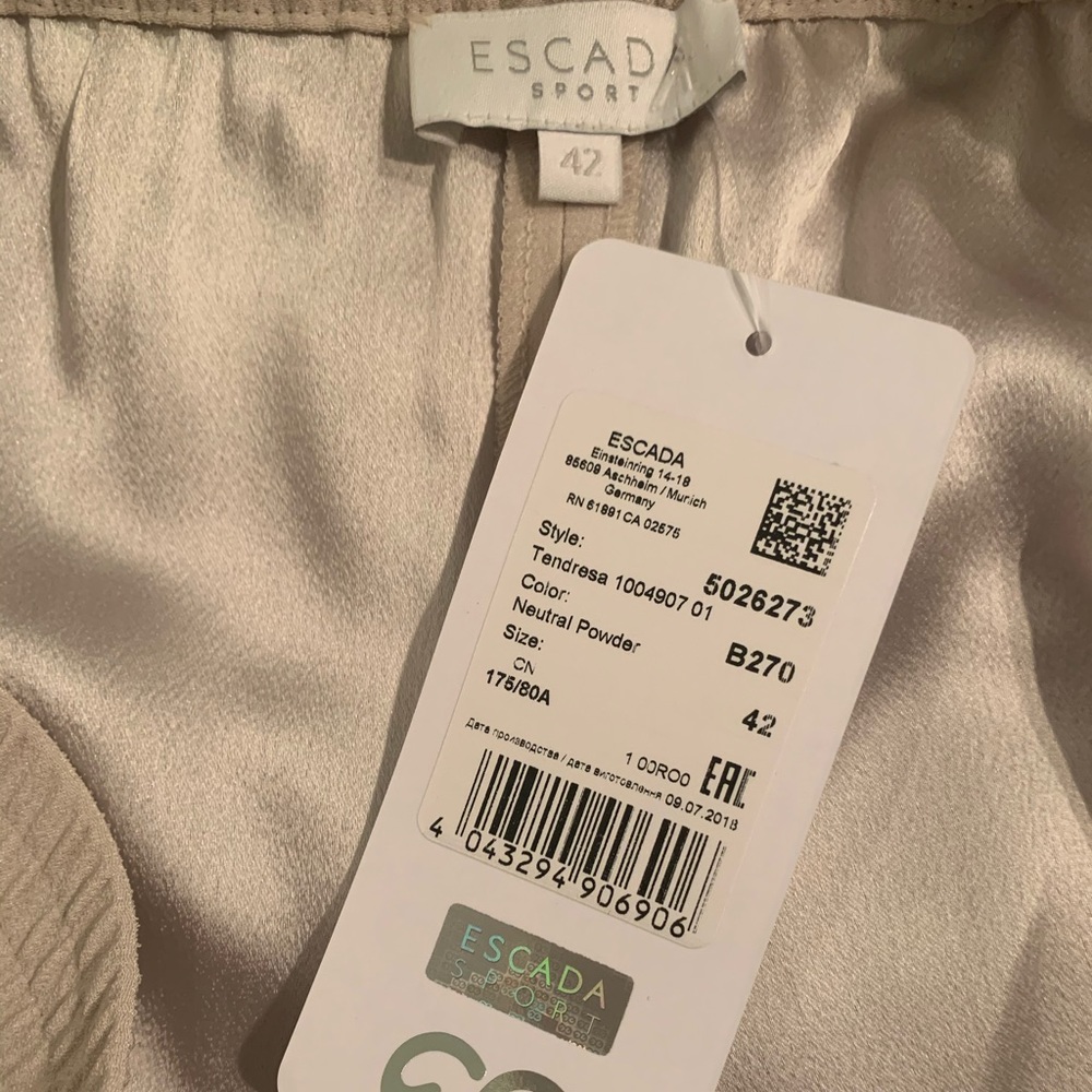 Escada Sport Tendresa Pants Neutral Powder Silk